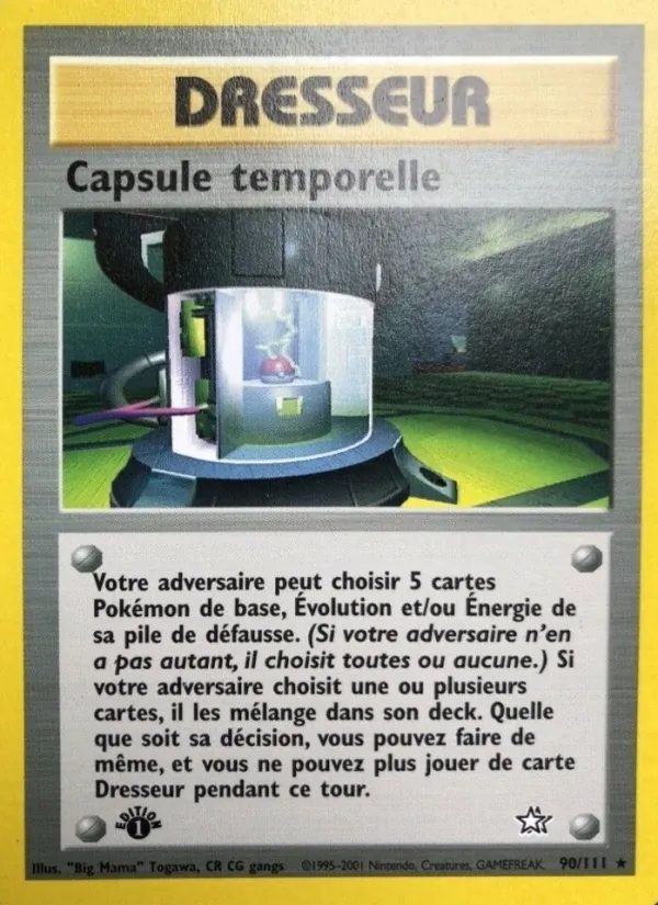 Carte Capsule temporelle de l'extension Neo Genesis, numéro 90/111