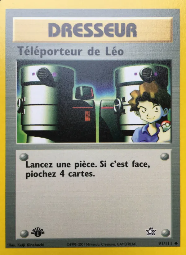Carte Téléporteur de Léo de l'extension Neo Genesis, numéro 91/111