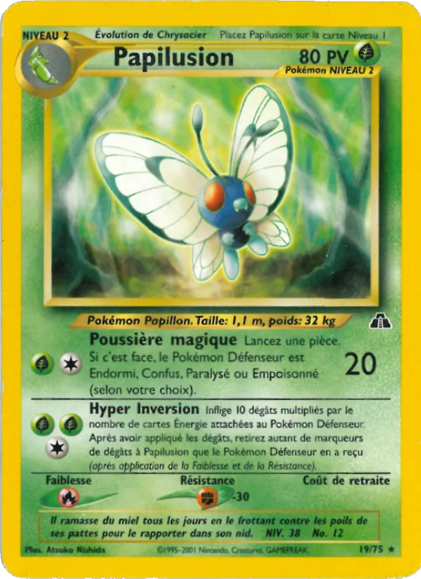 Carte Papilusion de l'extension Neo Discovery, numéro 19/75