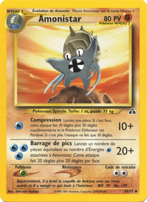 Carte Amonistar de l'extension Neo Discovery, numéro 43/75
