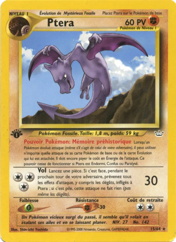 Carte Ptéra de l'extension Neo Revelation, numéro 15/64