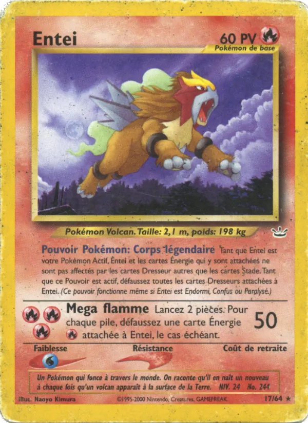 Carte Entei de l'extension Neo Revelation, numéro 17/64