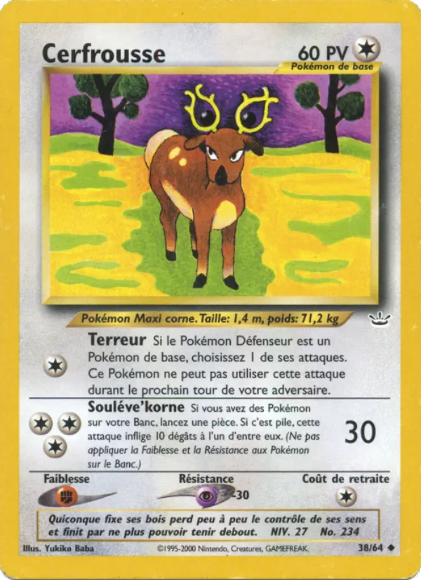 Carte Cerfrousse de l'extension Neo Revelation, numéro 38/64