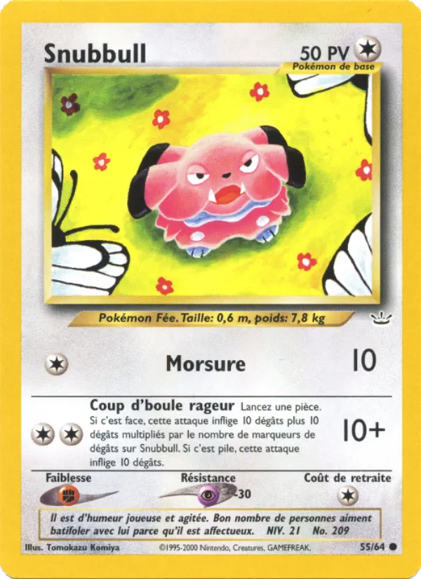 Carte Snubbull de l'extension Neo Revelation, numéro 55/64