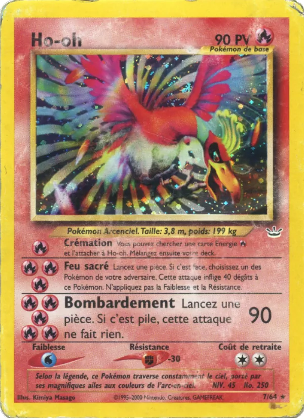 Carte Ho-oh de l'extension Neo Revelation, numéro 7/64