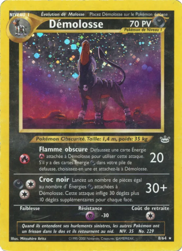 Carte Démolosse de l'extension Neo Revelation, numéro 8/64