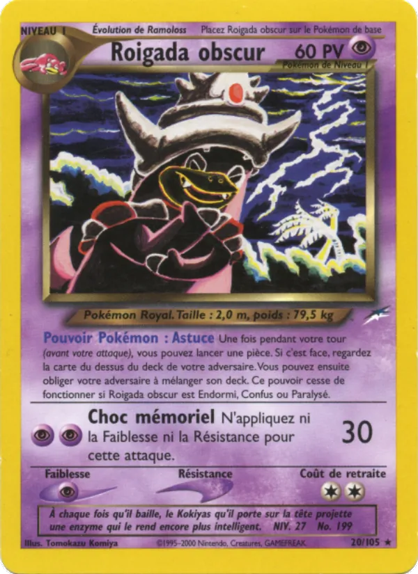 Carte Roigada obscur de l'extension Neo Destiny, numéro 20/105