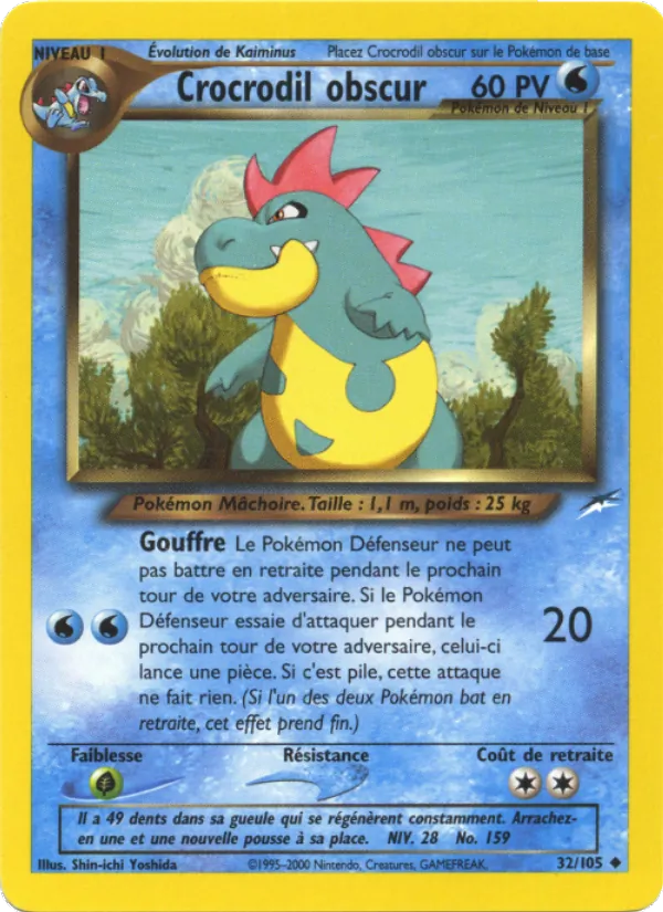Carte Crocrodil obscur de l'extension Neo Destiny, numéro 32/105