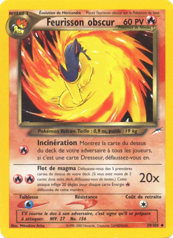 Carte Feurisson obscur de l'extension Neo Destiny, numéro 39/105