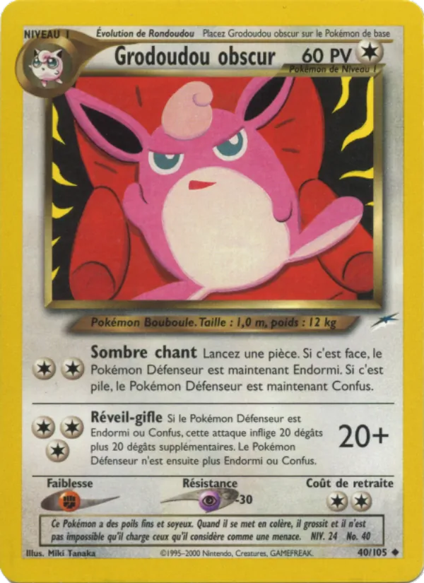 Carte Grodoudou obscur de l'extension Neo Destiny, numéro 40/105