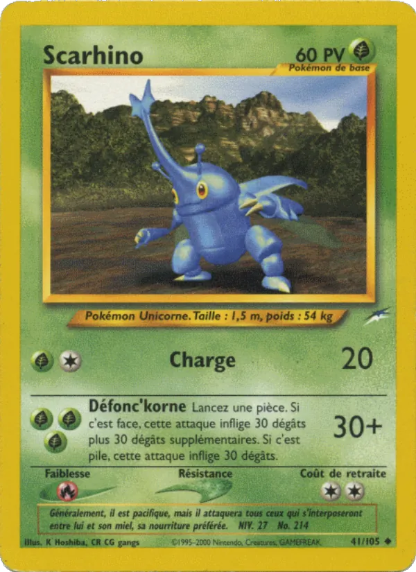 Carte Scarhino de l'extension Neo Destiny, numéro 41/105