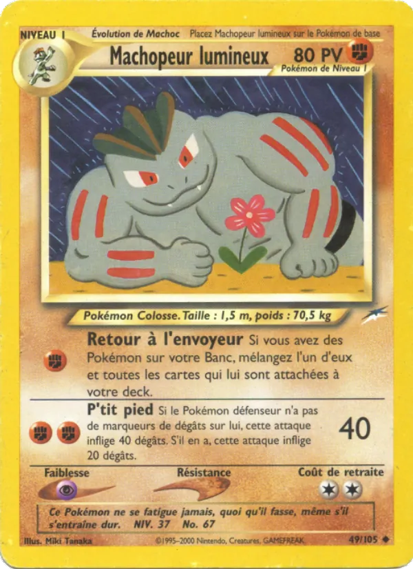 Carte Machopeur lumineux de l'extension Neo Destiny, numéro 49/105