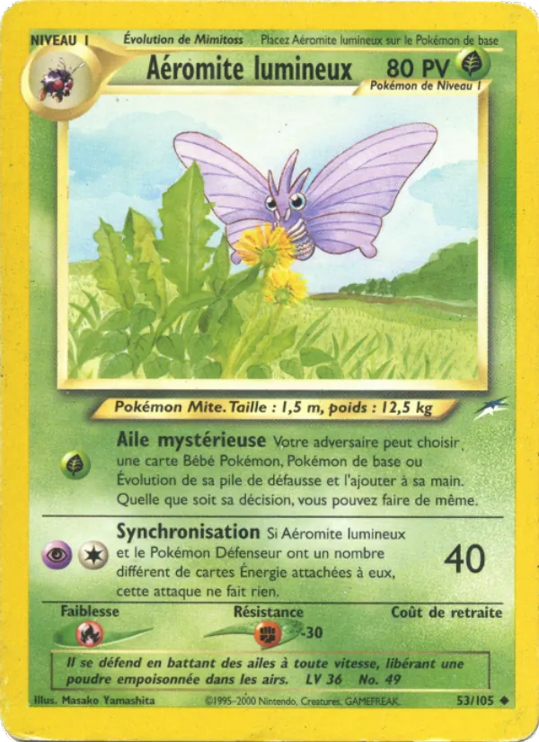 Carte Aéromite lumineux de l'extension Neo Destiny, numéro 53/105