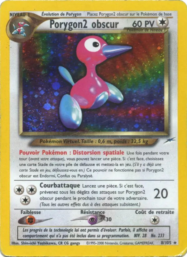 Carte Porygon2 obscur de l'extension Neo Destiny, numéro 8/105
