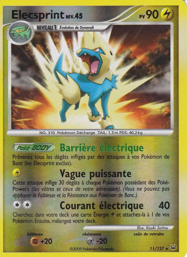 Carte Élecsprint de l'extension Platine, numéro 11/127