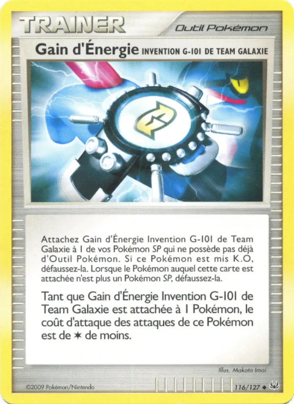 Carte Gain d'Énergie Invention G-101 de Team Galaxie de l'extension Platine, numéro 116/127
