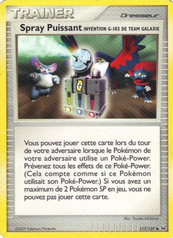 Carte Spray Puissant Invention G-103 de Team Galaxie de l'extension Platine, numéro 117/127