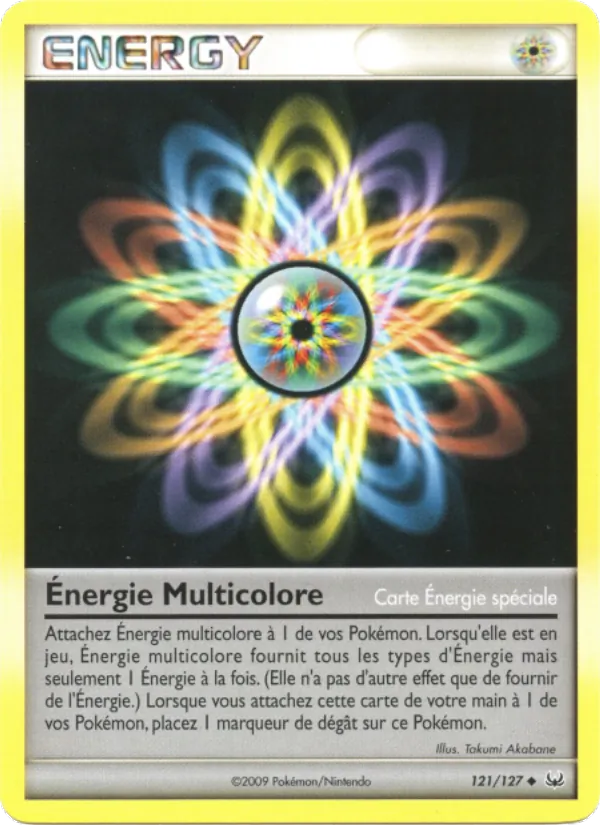 Carte Énergie Multicolore de l'extension Platine, numéro 121/127