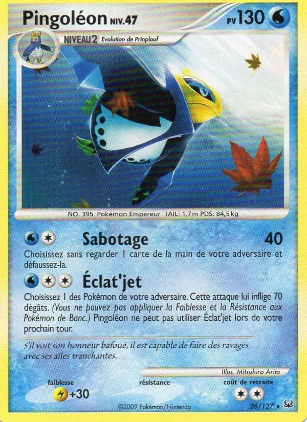 Carte Pingoléon de l'extension Platine, numéro 26/127