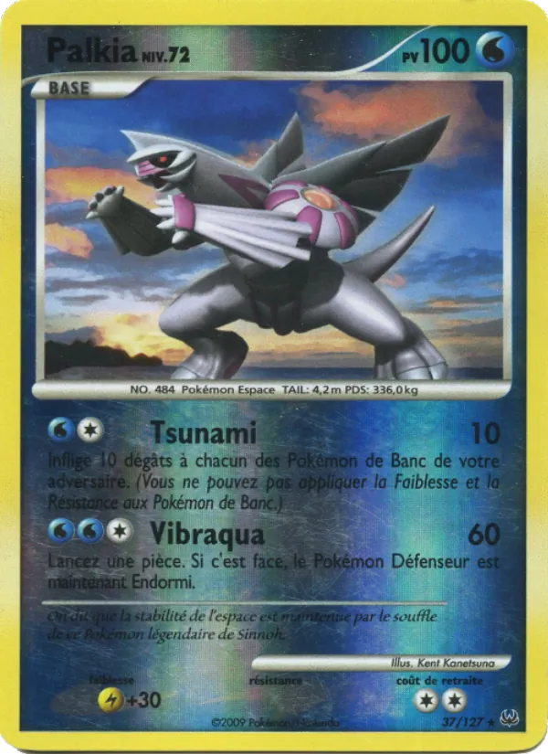 Carte Palkia de l'extension Platine, numéro 37/127