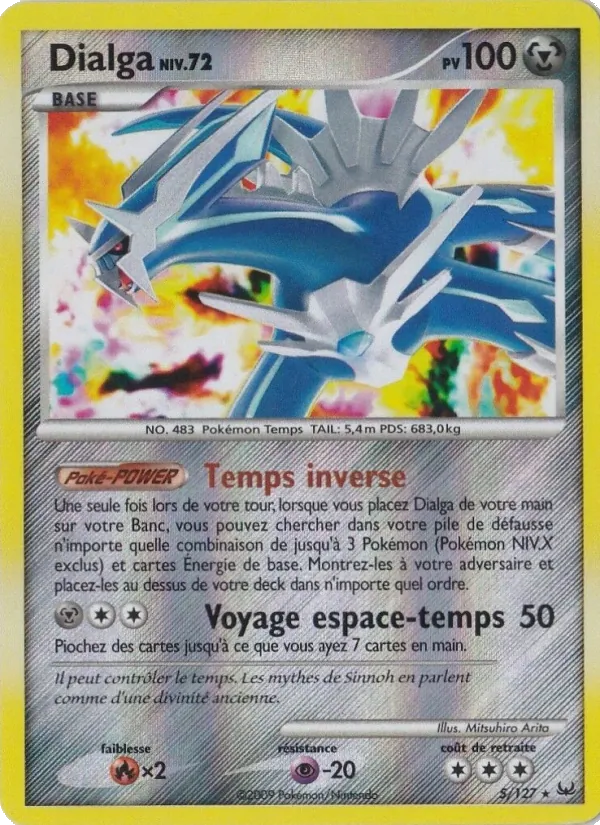 Carte Dialga de l'extension Platine, numéro 5/127