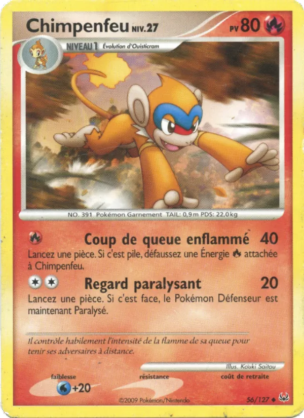 Carte Chimpenfeu de l'extension Platine, numéro 56/127