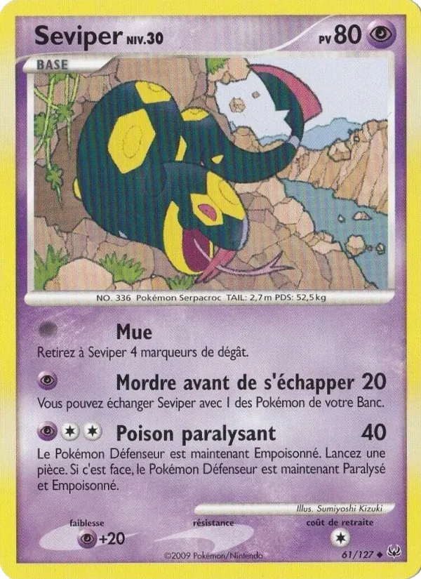 Carte Séviper de l'extension Platine, numéro 61/127