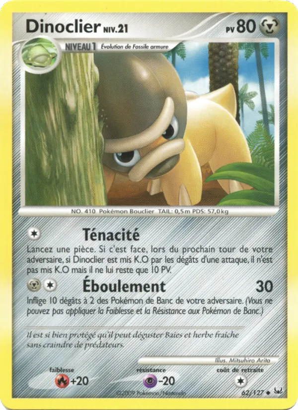 Carte Dinoclier de l'extension Platine, numéro 62/127