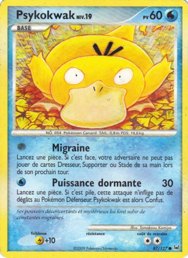 Carte Psykokwak de l'extension Platine, numéro 87/127