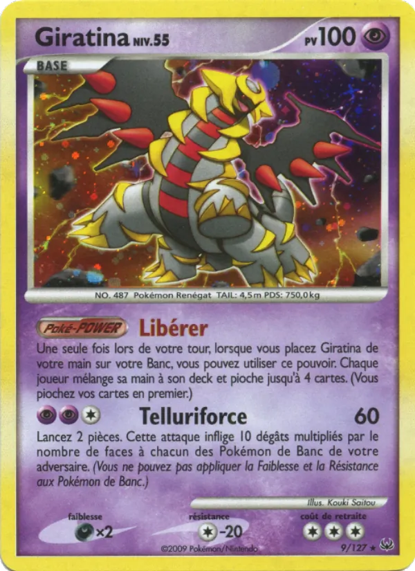 Carte Giratina de l'extension Platine, numéro 9/127