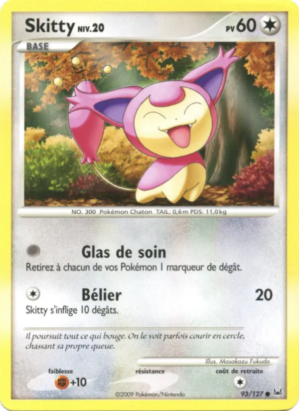Carte Skitty de l'extension Platine, numéro 93/127