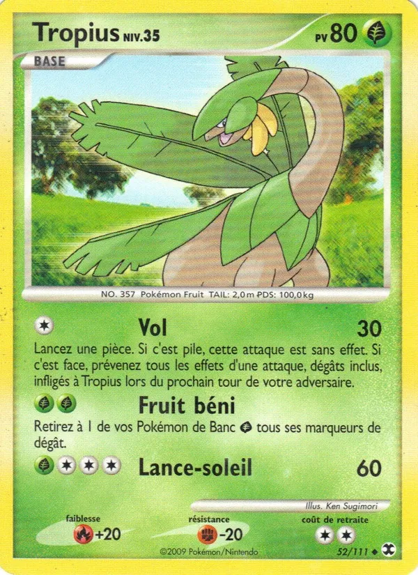 Carte Tropius Niv. 35 de l'extension Rivaux Émergeants, numéro 52/111