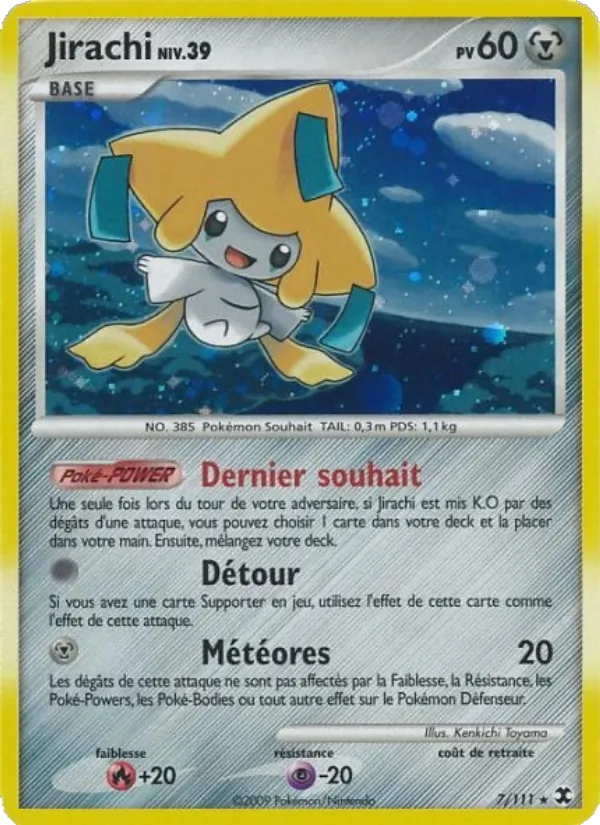 Carte Jirachi Niv. 39 de l'extension Rivaux Émergeants, numéro 7/111