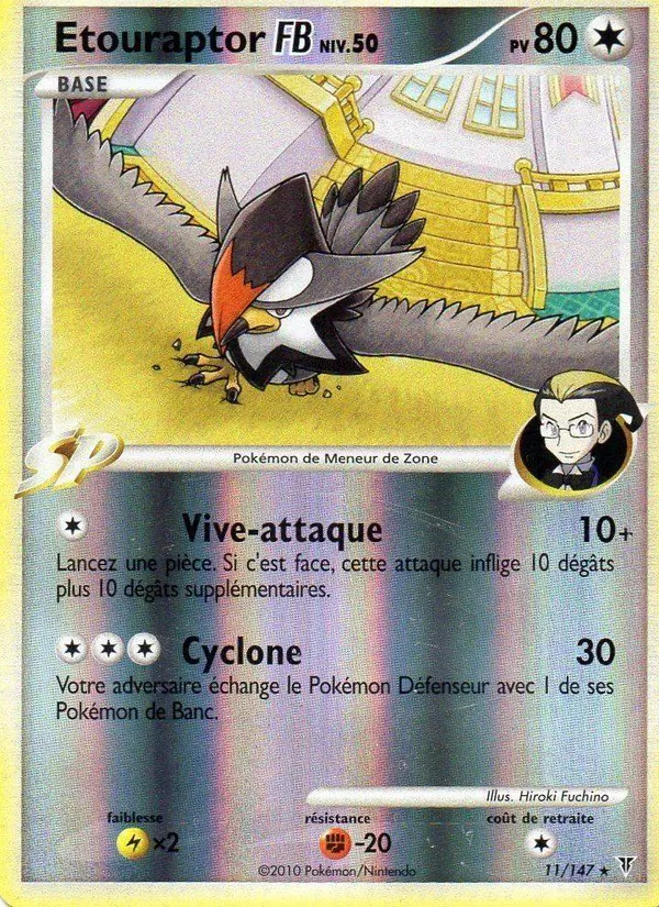 Carte Etouraptor FB de l'extension Vainqueurs Suprêmes, numéro 11/147