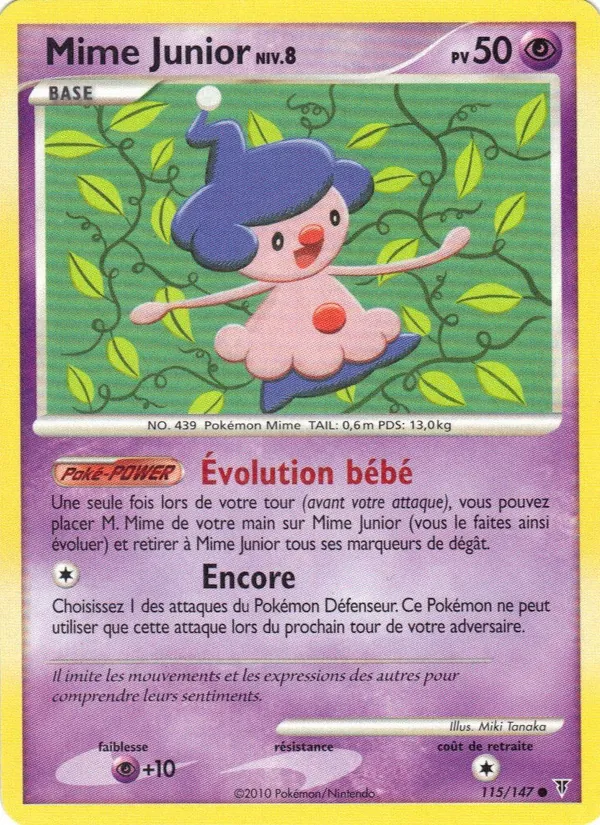 Carte Mime Junior de l'extension Vainqueurs Suprêmes, numéro 115/147