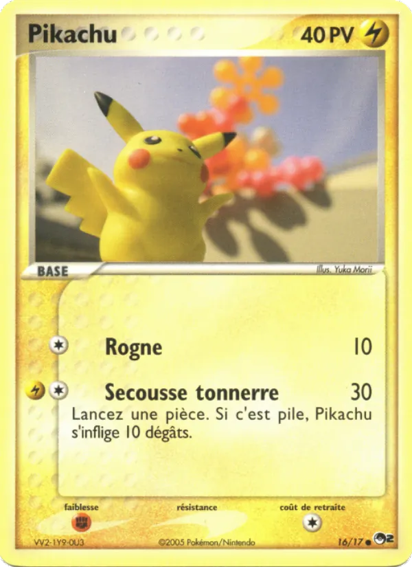 Carte Pikachu de l'extension POP Série 2, numéro 16/17