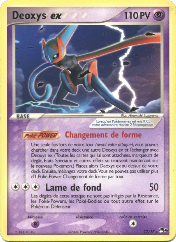 Carte Deoxys ex de l'extension POP Série 4, numéro 17/17