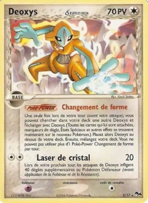 Carte Deoxys δ de l'extension POP Série 4, numéro 2/17