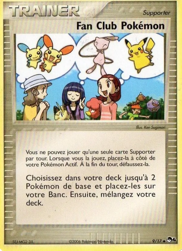 Carte Fan Club Pokémon de l'extension POP Série 4, numéro 9/17