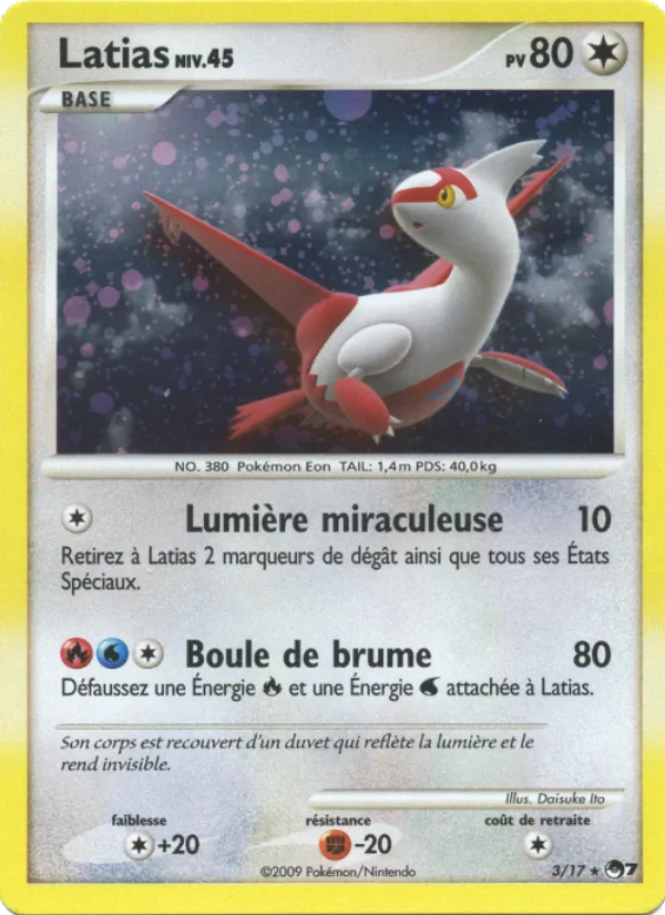 Carte Latias de l'extension POP Série 7, numéro 3/17