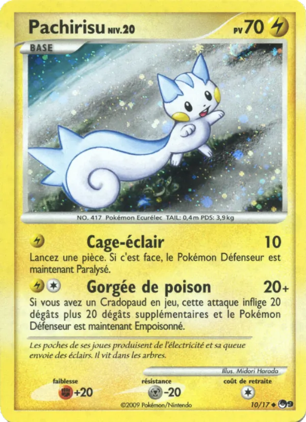 Carte Pachirisu de l'extension POP Série 9, numéro 10/17