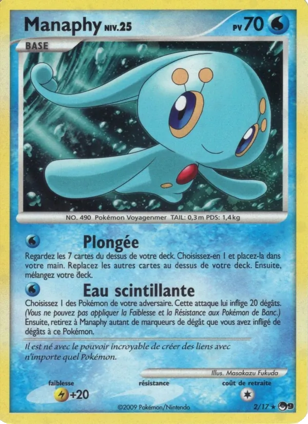 Carte Manaphy de l'extension POP Série 9, numéro 2/17