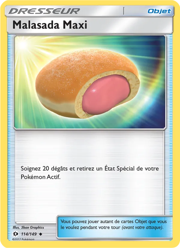 Carte Malasada Maxi de l'extension Soleil et Lune, numéro 114/149