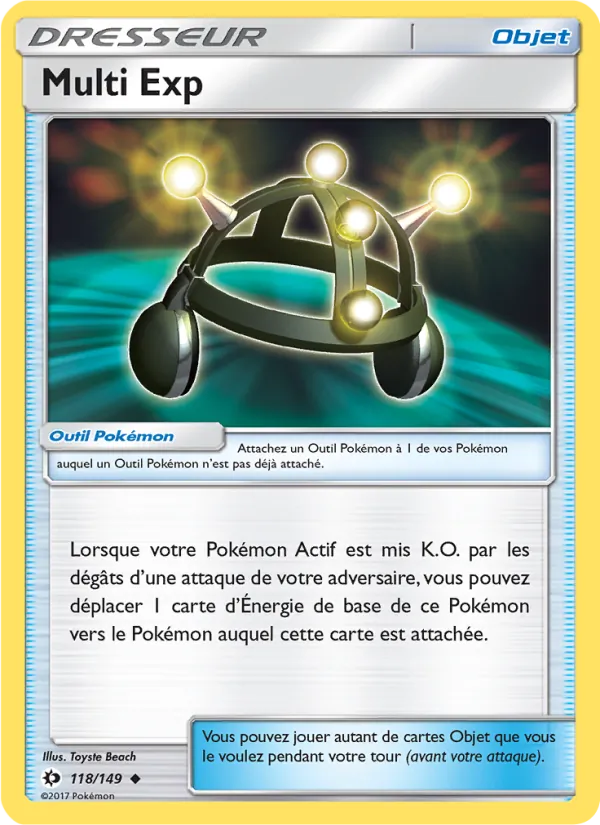 Carte Multi Exp de l'extension Soleil et Lune, numéro 118/149