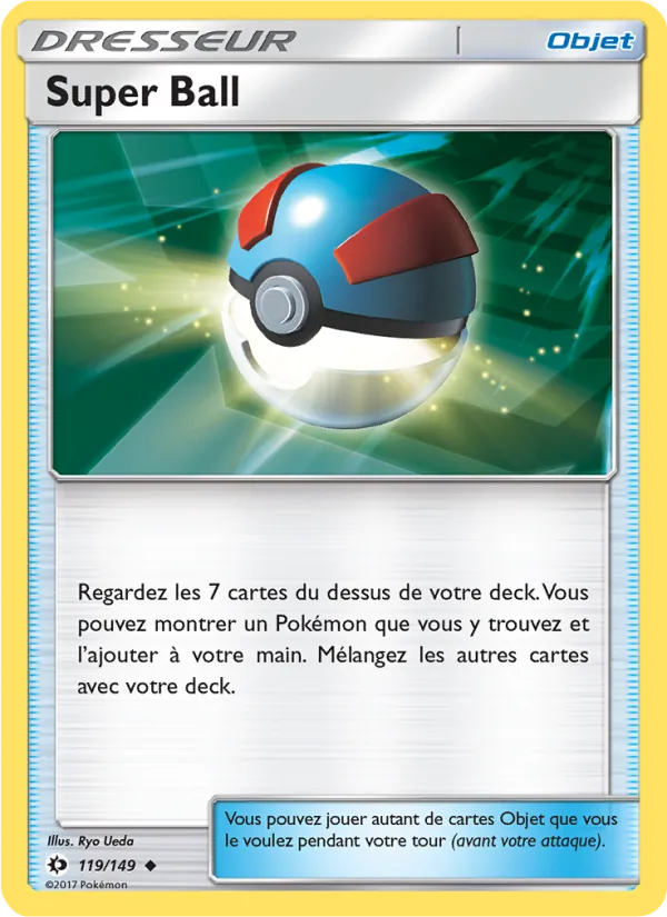 Carte Super Ball de l'extension Soleil et Lune, numéro 119/149