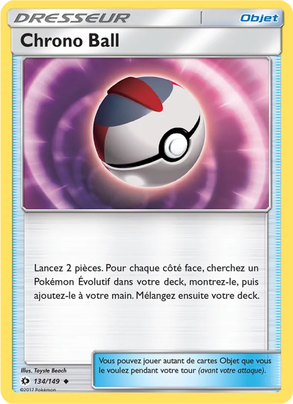 Carte Chrono Ball de l'extension Soleil et Lune, numéro 134/149