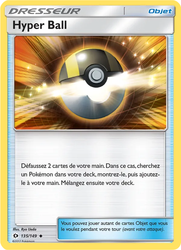 Carte Hyper Ball de l'extension Soleil et Lune, numéro 135/149