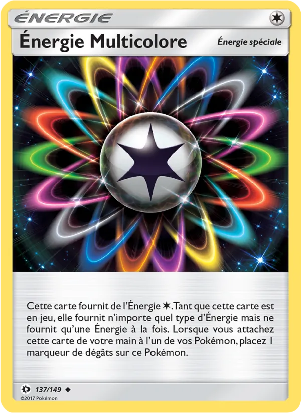 Carte Énergie Multicolore de l'extension Soleil et Lune, numéro 137/149