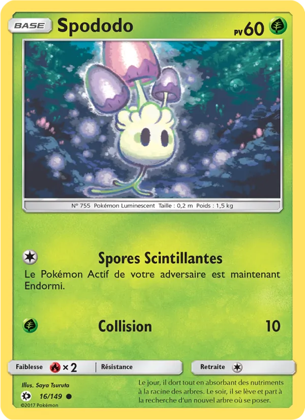 Carte Spododo de l'extension Soleil et Lune, numéro 16/149