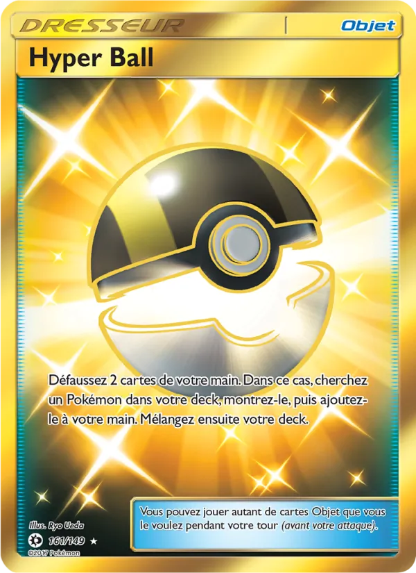 Carte Hyper Ball de l'extension Soleil et Lune, numéro 161/149